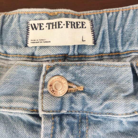 Free People Blue Jean Shorts Casual Denim - Picture 3 of 8